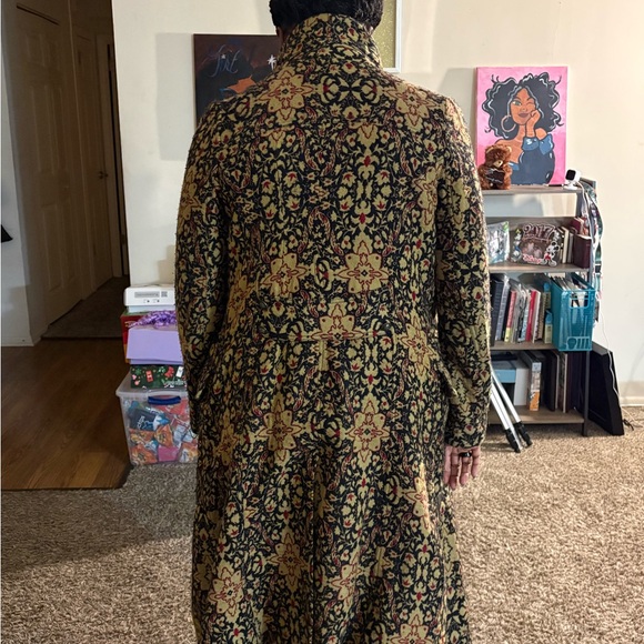 Free People Boho Tapestry Printed Long Coat | Oversized Festival Duster Jacket - Picture 8 of 10